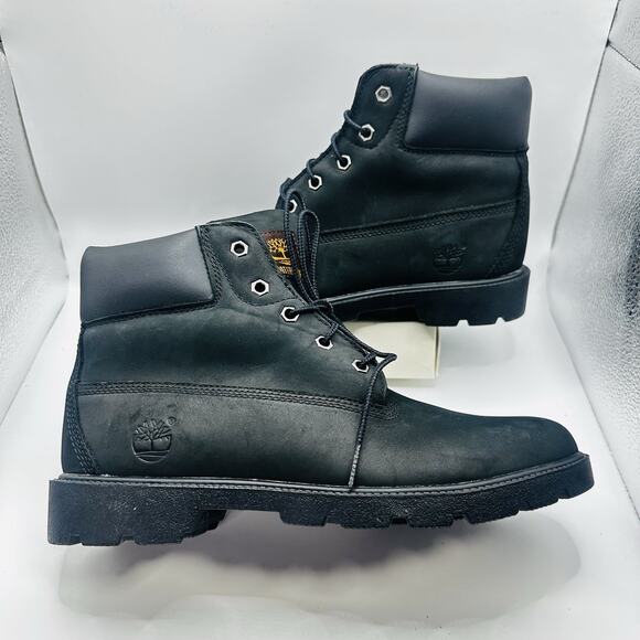 Junior's Timberland 6 Inch Basic Waterproof Boots Black - Youth 6.5 / Women’s 8 - Picture 1 of 7
